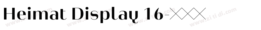 Heimat Display 16字体转换 Heimat Display 16字体转换